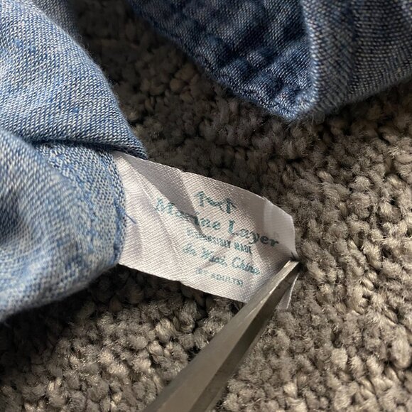 Marine Layer Shirt Men's Medium Button Down Cotton Blue Selvage - Picture 5 of 11